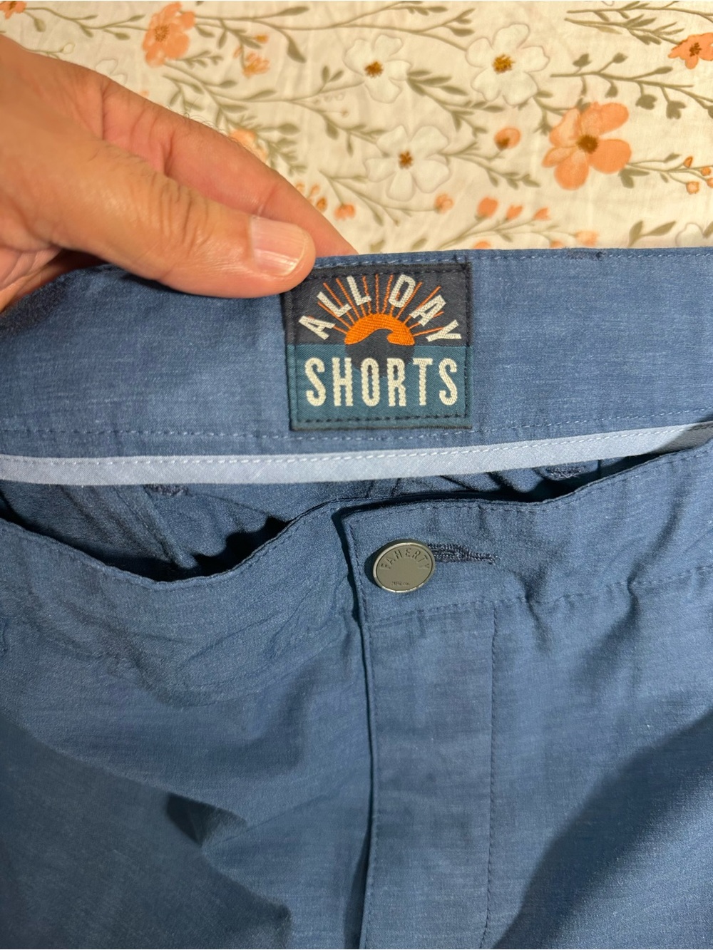 Faherty Men's All Day Navy Blue Chino Shorts Size 34  -9 inches